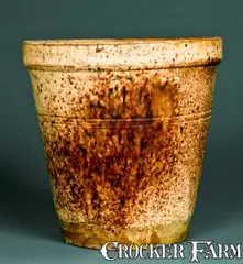 Bacher & Kern, BACHER & KERN / WINCHESTER, VA Redware Flowerpot, circa 1880, Redware