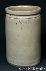 P. Hiser & Sons, P. HISER & SONS / Washington, D.C. Stoneware Jar, circa 1885, Stoneware
