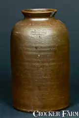 E.W. Mort, E.W. MORT / ALUM WELLS, VA Stoneware Canning Jar, late 19th century, Stoneware
