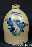 COWDEN & WILCOX / HARRISBURG, PA Stoneware Jug by Cowden & Wilcox, circa 1865, Stoneware, sold Oct 2009
