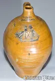 P. Cross, P. CROSS / HARTFORD Stoneware Jug with Incised Ship Decoration, circa 1805-1818, Stoneware