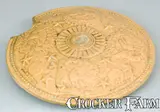 M. Tyler, M. TYLER / ALBANY Stoneware Lid with Molded Eagles, circa 1840, Stoneware