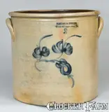 NORTON & FENTON / East Bennington, VT Stoneware Crock, Two-Gallon by Norton & Fenton, circa 1845, Stoneware, sold Jul 2009