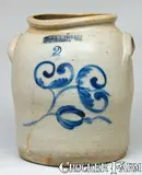 O. L. & A. K. Ballard, O.L. & A. K. BALLARD / BURLINGTON, VT. Stoneware Jar with Floral Decoration