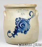 F. T. Wright & Son, F.T. WRIGHT & SON / TAUNTON, MASS Stoneware Jar w/ Floral Design