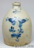 Riedinger & Caire, RIEDINGER & CAIRE / PO'KEEPSIE, NY Cobalt-Decorated Stoneware Jug