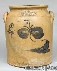 Pharis, PHARIS / GEDDES NY Stoneware Jar, circa 1864-1867, Stoneware