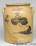 Pharis, PHARIS / GEDDES NY Stoneware Jar, circa 1864-1867, Stoneware