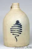N.A. WHITE & SON / UTICA, N.Y. Stoneware Jug by N.A. White & Son, circa 1885, Stoneware, sold Jul 2009