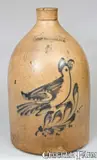 Ottman Bro, OTTMAN BRO'S / FORT EDWARD, NY Stoneware Bird Jug, circa 1875, Stoneware