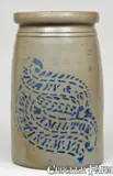 Richey & Hamilton, RICHEY & HAMILTON / PALATINE. W. VA Stoneware Canning Jar, circa 1875, Stoneware