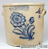 John Burger, JOHN BURGER / ROCHESTER / ROCHESTER Stoneware Crock, circa 1860, Stoneware