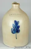 E & L P NORTON / BENNINGTON, VT Stoneware Jug by E & L P Norton, circa 1870, Stoneware, sold Mar 2009