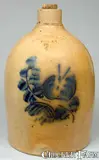 N.A. WHITE & SON / UTICA, N.Y Cobalt-Decorated Stoneware Jug by N.A. White & Son, circa 1885, Stoneware, sold Mar 2009