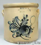 NEW YORK / STONEWARE CO. / FORT EDWARD, N.Y. Stoneware Crock by New York Stoneware Co., circa 1875, Stoneware, sold Mar 2009