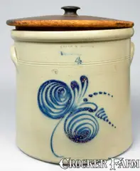 Frank B. Norton, FRANK B. NORTON / WORCESTER, MASS Stoneware Crock, circa 1875, Stoneware