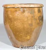 Redware Jar, Stamped "S. BELL & SON / STRASBURG." by S. Bell & Son, circa 1890, Redware, sold Mar 2009
