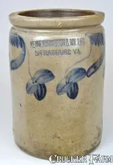 Kenner. Davidson & Miller, KENNER. DAVIDSON & MILLER / STRASBURG, VA Stoneware Crock, circa 1880, Stoneware
