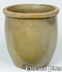 W. H. Crisman, W.H. CRISMAN / STRASBURG, VA Stoneware Jar, circa 1880, Stoneware
