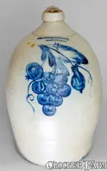Cowden & Wilcox, COWDEN & WILCOX / HARRISBURG, PA Stoneware Jug, circa 1865, Stoneware