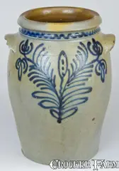 B.C. Milburn, B.C. MILBURN / ALEXA (Alexandria, VA) Slip-Trailed Stoneware Jar, circa 1850, Stoneware