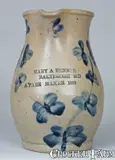 Mary A Benner, MARY A BENNER / BALTIMORE, MD / A. PARR MAKER 1880 Stoneware Pitcher, 1880, Stoneware