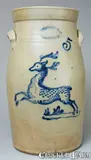 J. Burger Jr, J. BURGER JR. / ROCHESTER, N.Y. Stoneware Deer Churn