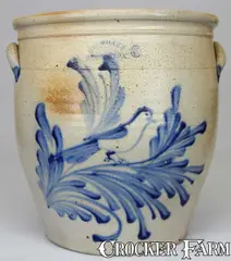 M. & T. Miller, M. & T. MILLER / NEWPORT, PA Stoneware Bird Crock, circa 1870, Stoneware