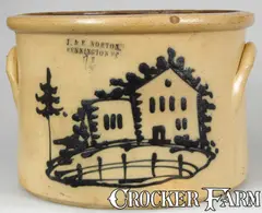 J. & E. Norton, J. & E. NORTON / BENNINGTON VT. Stoneware House Crock, circa 1855, Stoneware