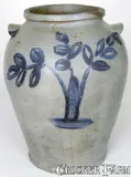 R. Butt, R. BUTT / Monty Co. Md. Stoneware Jar, Only Known Example (DC Area), circa 1825, Stoneware