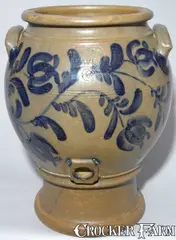 Johann Georg de Hamilton, J. HAMILTON / BEAVER Western Pennsylvania Pedestal Water Cooler, circa 1850, Stoneware
