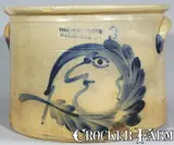 Cowden & Wilcox, COWDEN & WILCOX / HARRISBURG, PA Man-in-the-Moon Stoneware Crock