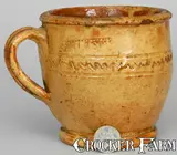 S. Bell & Son, S. BELL & SON / STRASBURG Virginia Redware Mug, circa 1890, Redware