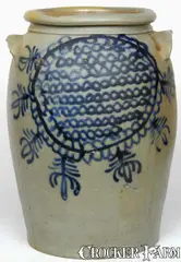 B.C. Milburn, B.C. MILBURN / ALEXA (Alexandria, VA) Stoneware Crock, circa 1845, Stoneware