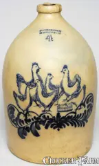 Fenton & Hancock, FENTON & HANCOCK / ST. JOHNSBURY VT Jug, circa 1860, Stoneware