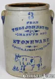 Thos. Johnston, THOS JOHNSTON / MANU'FR OF / STONEWARE / Apollo, Armstrong Co, PA Crock, circa 1860, Stoneware
