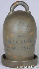 Harden, HARDEN / PALATINE W. VA. Stoneware Chicken Waterer, circa 1875, Stoneware