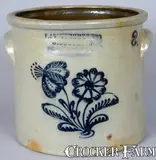 F. Stetzenmeyer &, F. STETZENMEYER & / G. GOETZMAN / ROCHESTER, N.Y. Stoneware Crock, circa 1860, Stoneware