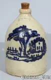 J. & E. Norton, J. & E. NORTON / BENNINGTON, VT Stoneware Jug w/ House Scene