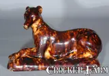 John W. Bell, JOHN W. BELL / Waynesboro, Pa Redware Pottery Whippet, circa 1880, Redware