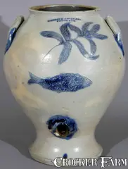 Thomas D. Chollar, THOMAS D. CHOLLAR / CORTLAND New York Stoneware Cooler, circa 1844, Stoneware