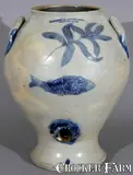 Thomas D. Chollar, THOMAS D. CHOLLAR / CORTLAND New York Stoneware Cooler, circa 1844, Stoneware