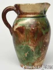 S. Bell & Son, S. BELL & SON / STRASBURG (Virginia) Multi-Glaze Redware Pitcher, circa 1890, Redware