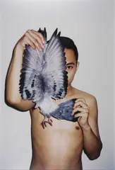Ren Hang, Untitled, China 2010s, Chromogenic print, mounted on Alu-Dibond, in perfect condition. Original white wooden frame