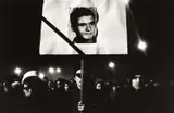 Josef Koudelka, Mourning Jan Palach, who burned himself to death to protest the invasion, Prague 1968, 1968, Gelatin silver print, printed in 1989 on double-weight semi-matte paper