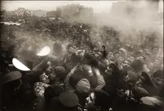Abbas, First anniversary of the Islamic Revolution, Tehran, February 11, 1980, Gelatin silver print, printed in 1989 on double-weight semi-matte paper