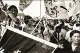 Patrick Zachmann, Student protestors in Tiananmen Square, Beijing, China, May 1989, 1989, Gelatin silver print, printed in 1989 on double-weight semi-matte paper