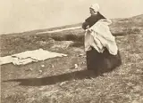 Heinrich Kühn, On the dunes, 1901, Mezzotint Photogravure, printed 1911 for "Camera Work 33" on paper, with tissue paper and original magazine page