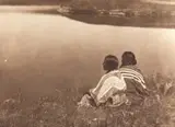 An Idle hour – Piegan', from 'The North American Indian by Edward S. Curtis, 1909, Photogravure in red-brown ink on Japanese tissue paper, sold Jun 2023
