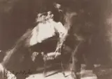 Anton Giulio Bragaglia, Lo Schiaffo' (The Slap), photodynamic, Rome 1912, 1912, Vintage silver print, sepia-toned, double-weight matte paper, mounted on original cardboard
